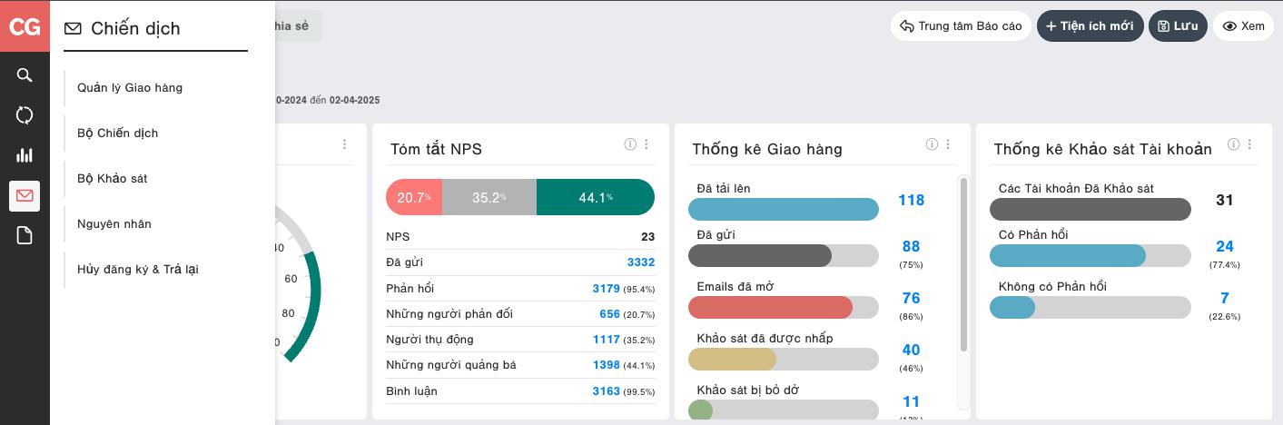Vietnamese View in CustomerGauge