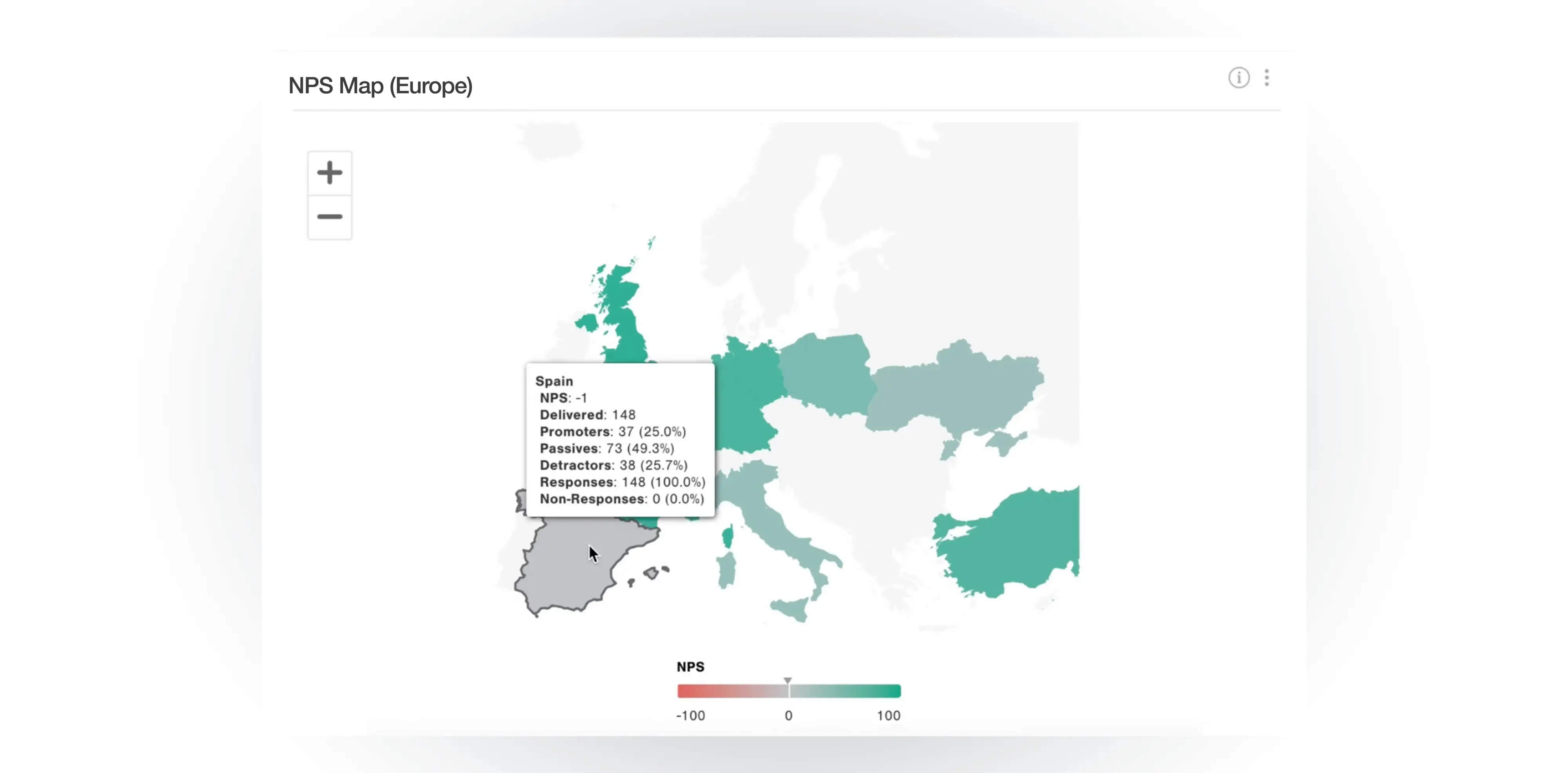 CustomerGauge Europe Map View