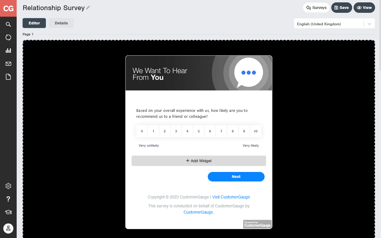 Relationship Survey