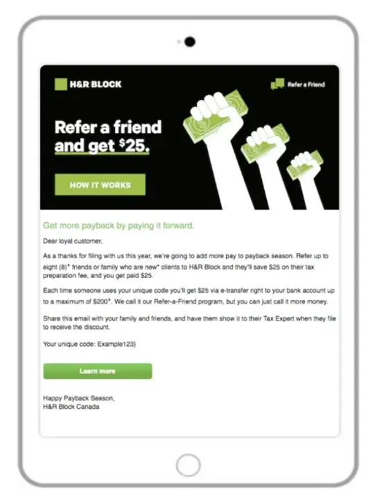 H&R Block referral