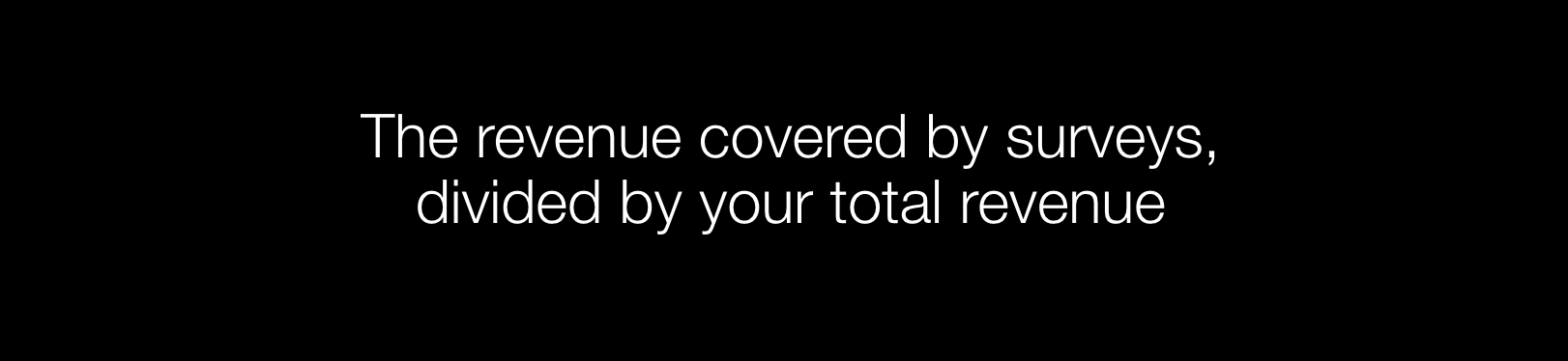 Revenue Rate Calculation