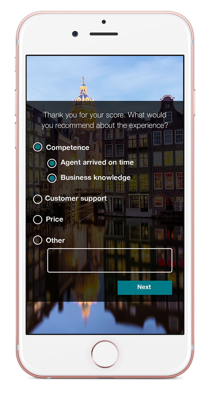 NPS Survey on a mobile